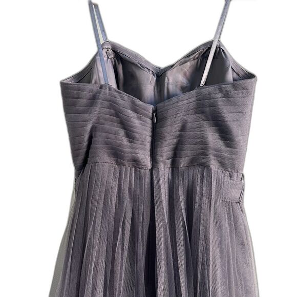 Adrianna Papell Infinity Dress Size 2 Strapless Tulle Convertible Gown in Slate - Picture 7 of 10